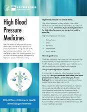 High Blood Pressure Medicines Booklet