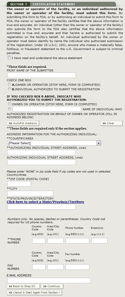 Shell Egg New Registration - Section 7