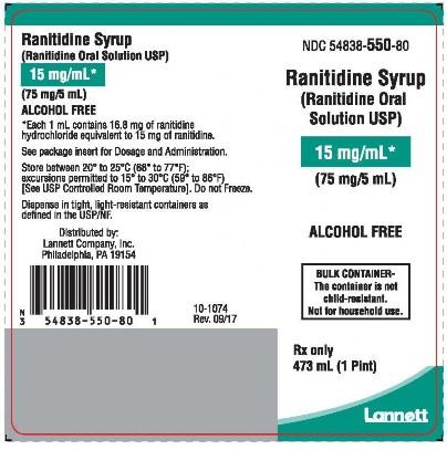 Image 1 - Product label, Ranitidine Syrup (Ranitidine Oral) 15 mg/mL, Alcohol free Rx only