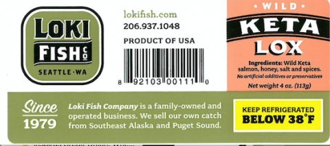 Loki Fish Co., Wild Keta Lox, 4 oz.