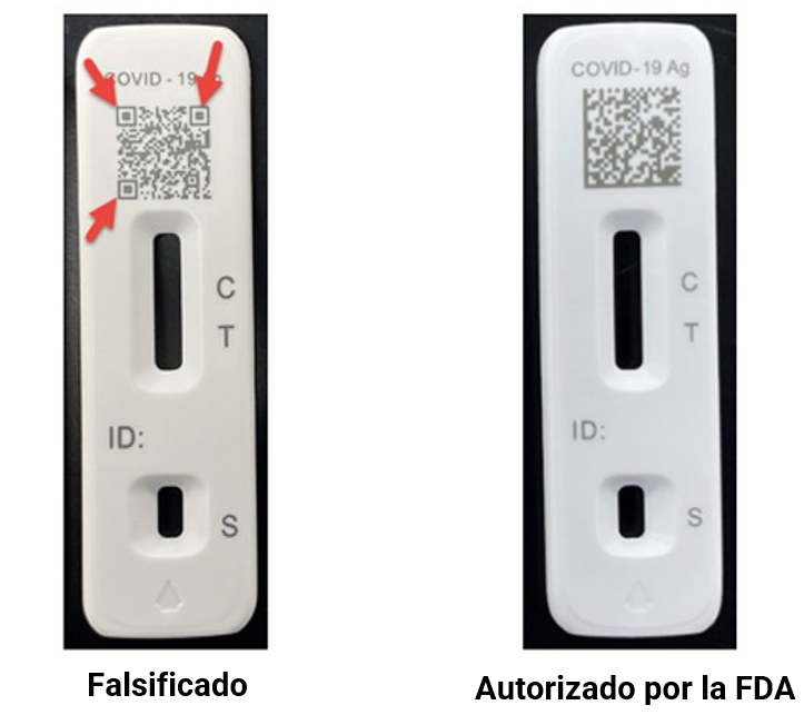 Falsificado. Autorizado por la FDA.