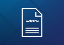 graphic image of a warning letter