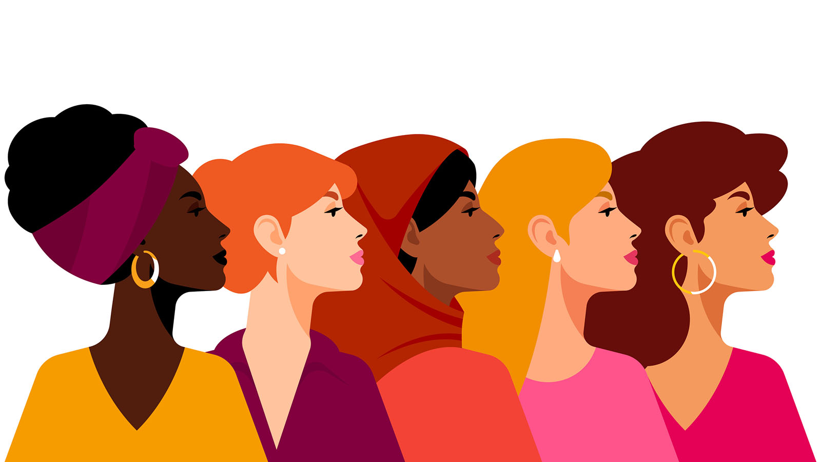 Illustration of diverse women