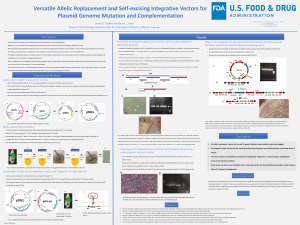 Thumbnail for Versatile Allelic Replacement and Self-Excising Integrative Vectors for Salmonella Plasmid Genome Studies Poster