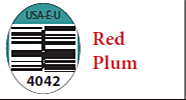 Image 21: “HMC Farms PLU Sticker Red Plum 4042”