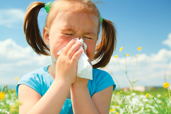 Child sneezing in field of flowers (600x400)