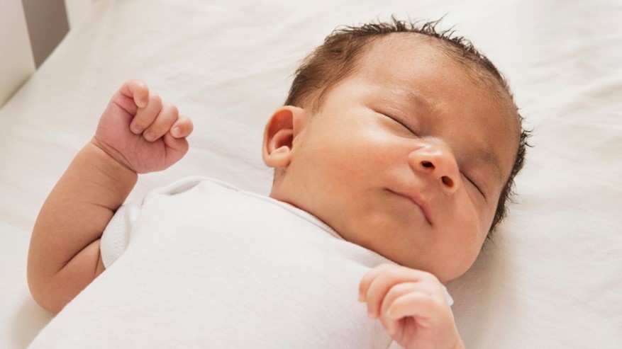 Photograph of a sleeping infant