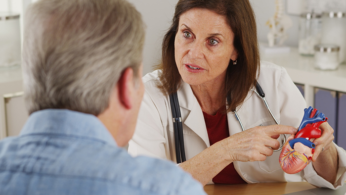 Doctor talking to patient