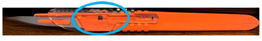 Figure 2: Safety Scalpel N11 – Open Position