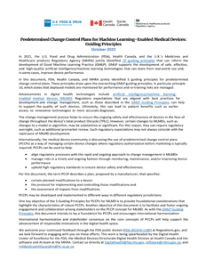 Thumbnail image of Predetermined Change Control Plans for Machine Learning-Enabled Medical Devices: Guiding Principles