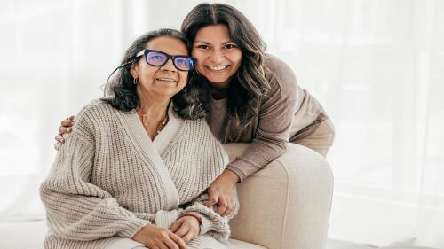 Adult daughter caring for Elderly Parent