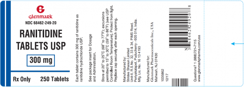 Label, Ranitidine Tablets USP, 300 mg, 250 tablets