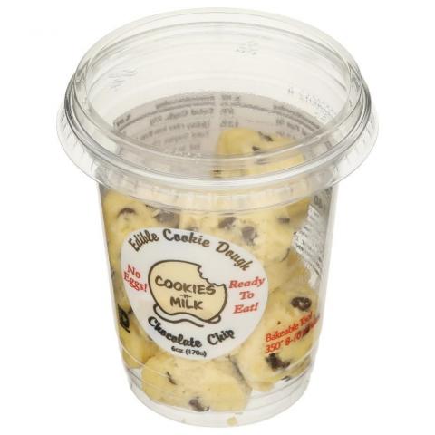 Image 1 “Cookies-N-Milk Chocolate Chip Edible Cookie Dough, 6 oz cup”