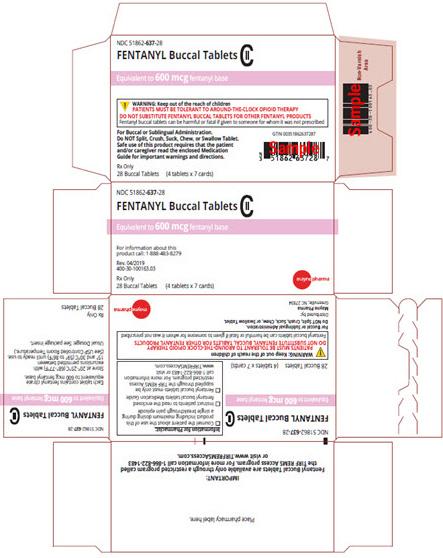 Image 4 - Carton labeling, Fentanyl Buccal Tablets, 600 mcg