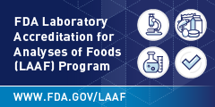Laboratory Accreditation for Analyses of Food (LAAF) Program Web Badge 240x120px