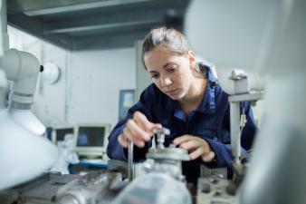Female Engineer in Factory