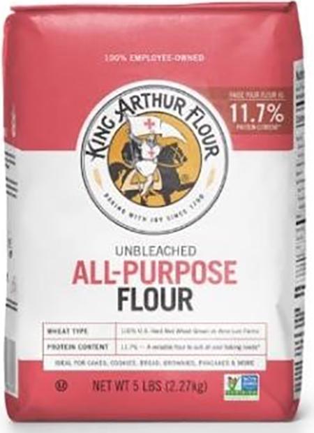 “Labeling, 5lb bag of unbleached all-purpose flour”