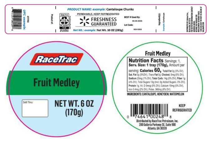 Racetrac Fruit Medley Sample Product Label