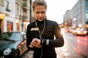 Woman Running Smartwatch