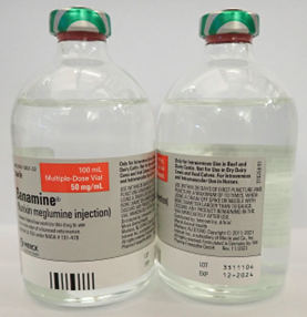 Image 2 “Photograph of front and side labeling, Banamine 100 mL, Batch 3511104”