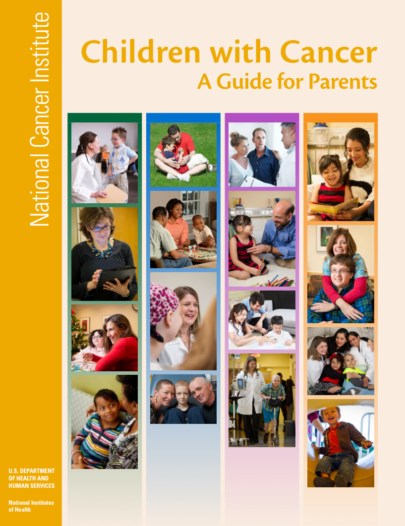 Cover of the NIH booklet Children with Cancer: A Guide for Parents.